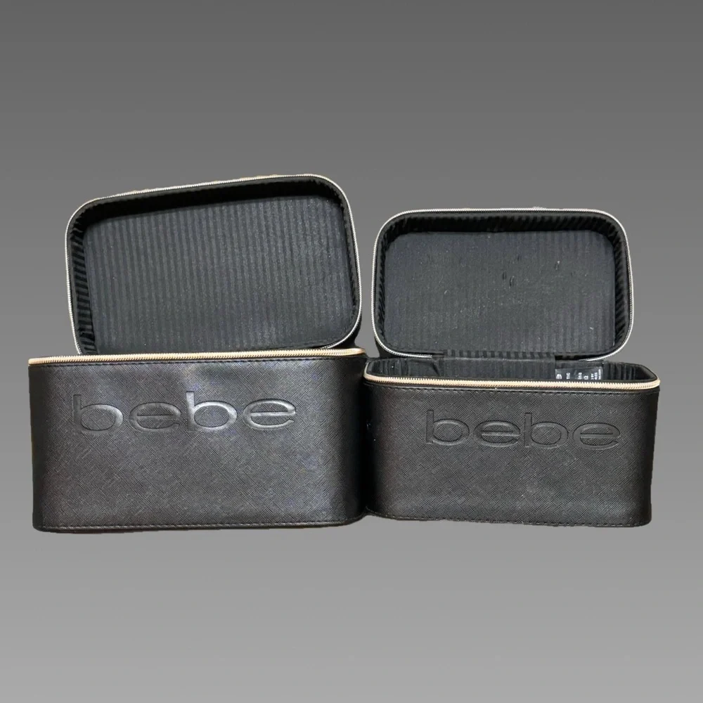 Gently Used Black Bebe Cosmetic Case Box Set